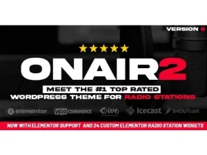 Onair2: Radio Station WordPress Theme With Non-Stop Music Player
