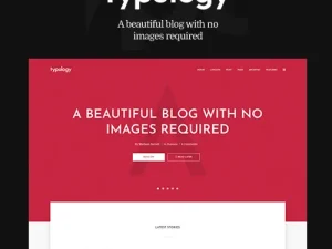 Typology – Text Based Minimal WordPress Blog Theme